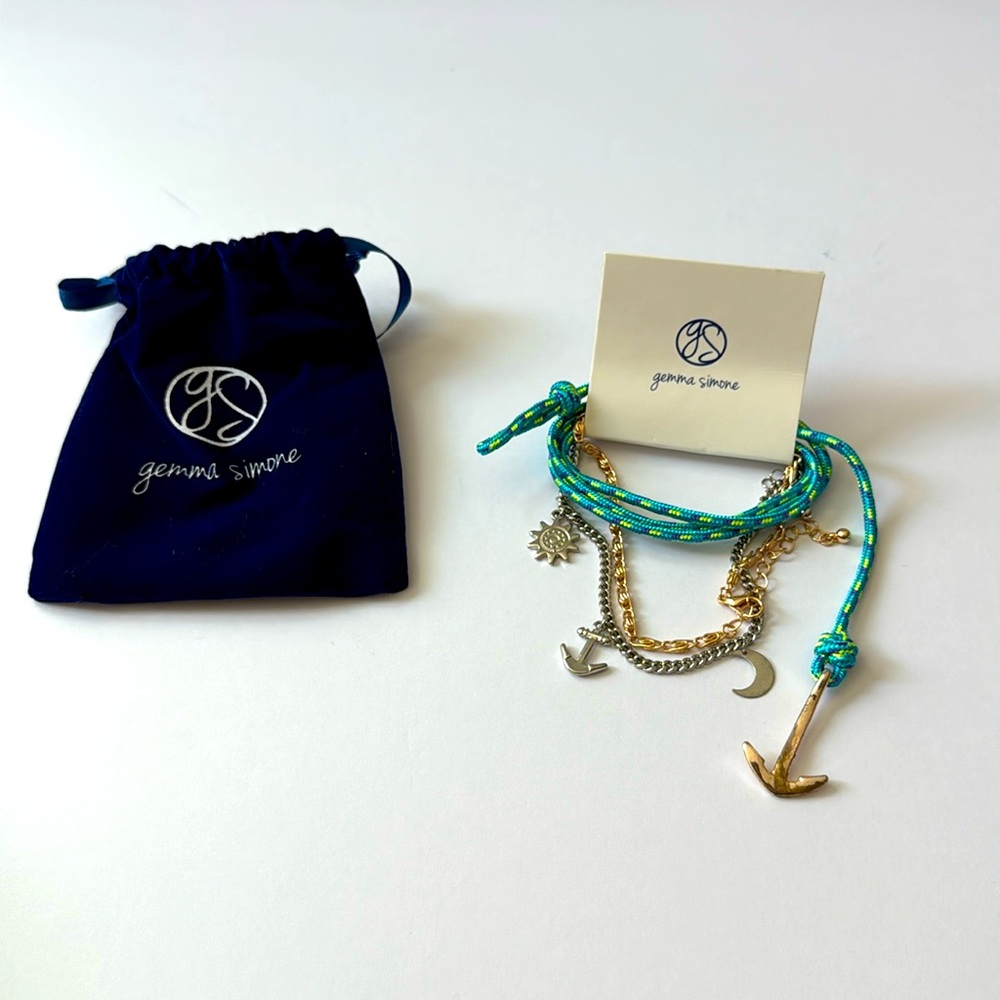 Gemma Stone voyage ankle bracelet and wrap bracelet set NWT